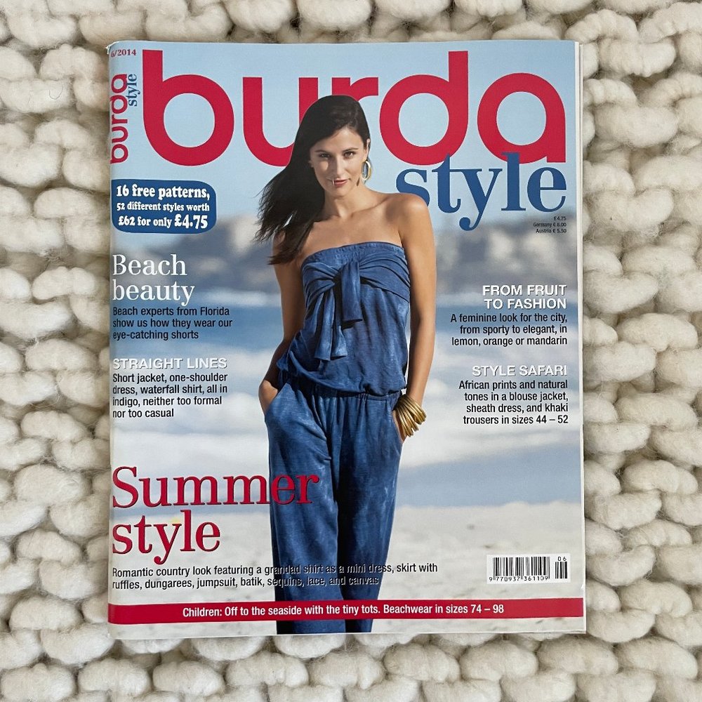Burda Style Magazine 06/2014 English Uncut Sewing Patterns